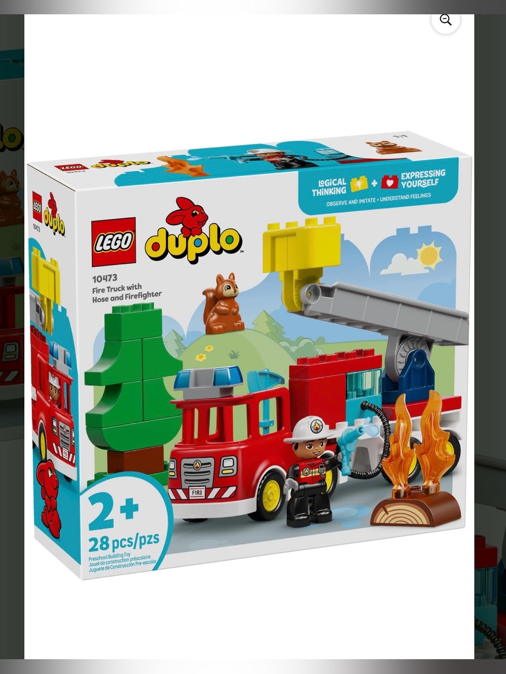 Lego Duplo 10473  Red Fire Truck Playset with Firefighter
